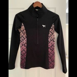 PINK black half zip jacket
